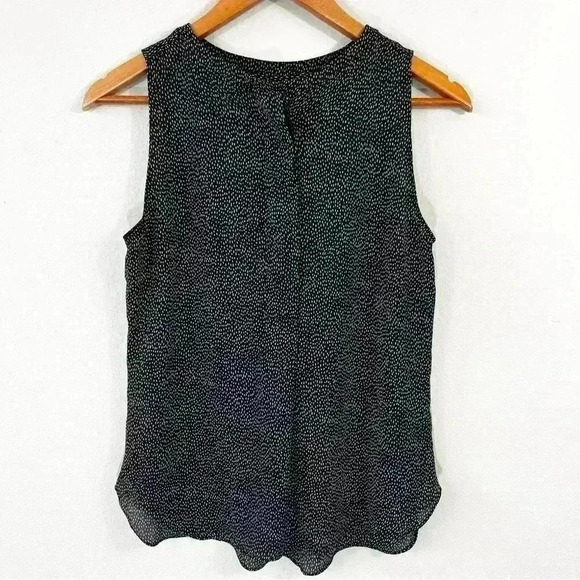 Loft petites black with white speckles sleeveless top - Picture 1 of 3